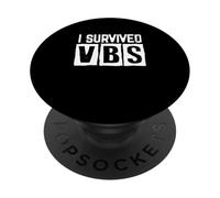 Sono sopravvissuto alle vacanze estive scuola biblica cristiano vbs carino PopSockets PopGrip Adesivo