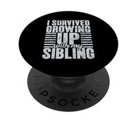 Sono sopravvissuto crescendo con i miei fratelli gemelli divertenti fratelli PopSockets PopGrip Adesivo