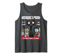 Sono Sopravvissuto per 67 Giorni Funny Cat School Six Seven Meme Canotta