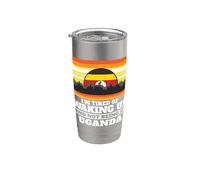 Sono stanco di svegliarmi e di non essere in Uganda Viaggio souvenir Bicchiere termico in acciaio inox doppia parete