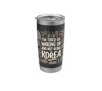 Sono stanco di svegliarmi e non essere in Corea Bicchiere termico in acciaio inox doppia parete