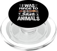 Sono stato creato per salvare animali, gatti, rifugio per cani da salvataggio PopSockets PopGrip per MagSafe