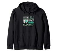 Sono The Designated Family Tech Support Funny Computer Nerds Felpa con Cappuccio