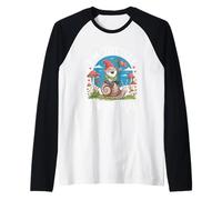 Sono Totalmente GNOME-Mal Fun Snail Ride Maglia con Maniche Raglan
