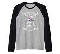 Sono Troppo goffo per Essere Intorno alla Fragile mascolinità Umorismo Divertente Maglia con Maniche Raglan