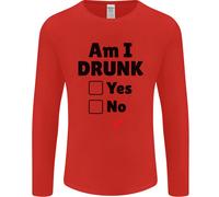 Sono Ubriaco Divertente Birra Alcol Vino GUINNESS Uomo Manica Lunga T-Shirt