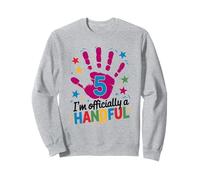 Sono Ufficialmente Un Handful Impronta Colorata 5 Compleanno Felpa