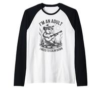 Sono Un Adulto Devo Calmarmi Maestro Maglia con Maniche Raglan