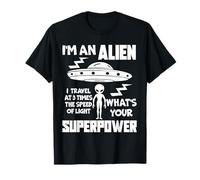 Sono Un Alieno Silhouette Primo Contatto Spazio Abbigliamento Maglietta