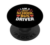Sono un autista di scuolabus amore PopSockets PopGrip Adesivo