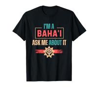 Sono Un Baha'I Chiedimi Informazioni 9 Point Star Bahai Maglietta