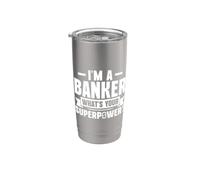 Sono un banchiere qual è il tuo banchiere Superpower Bicchiere termico in acciaio inox doppia parete
