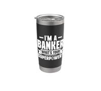 Sono un banchiere qual è il tuo banchiere Superpower Bicchiere termico in acciaio inox doppia parete