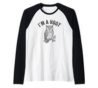 Sono Un Buffo Gufo con Topo Che urla, Gioco di Parole Maglia con Maniche Raglan