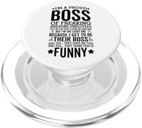Sono un capo orgoglioso dei dipendenti fantastici sarcastici PopSockets PopGrip per MagSafe