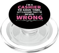 Sono un cassiere per risparmiare tempo Supponiamo che non mi sbaglio mai PopSockets PopGrip per MagSafe