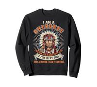 Sono un Cherokee Sono nato con il mio cuore sulla manica Felpa