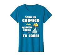 Sono Un Chimico Quando Corro Tu Corri Chimica Maglietta, Donna, Zaffiro, S