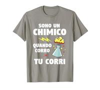 Sono Un Chimico Quando Corro Tu Corri Chimica Maglietta, Uomo, Ardesia, XXL