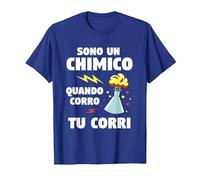 Sono Un Chimico Quando Corro Tu Corri Chimica Maglietta, Uomo, Blu Reale, XXL