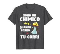 Sono Un Chimico Quando Corro Tu Corri Chimica Maglietta, Uomo, Grigio Scuro, 4XL