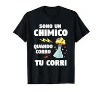 Sono Un Chimico Quando Corro Tu Corri Chimica Maglietta, Uomo, Nero, 4XL