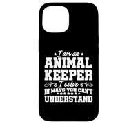 Sono un custode degli animali Risolvo i problemi Zoologo dello zoo Keeper Custodia per iPhone 15