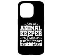 Sono un custode degli animali Risolvo i problemi Zoologo dello zoo Keeper Custodia per iPhone 15 Pro