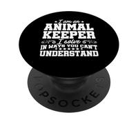 Sono un custode degli animali Risolvo i problemi Zoologo dello zoo Keeper PopSockets PopGrip Adesivo