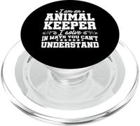 Sono un custode degli animali Risolvo i problemi Zoologo dello zoo Keeper PopSockets PopGrip per MagSafe