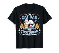 Sono Un Custode di papà di Gatti e Mi spaventa Camicie da Custode Scolastico Maglietta