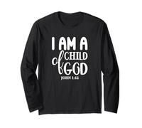 Sono Un Figlio di Dio Giovanni 1:12 - Citazione sull'identità Cristiana Maglia a Manica