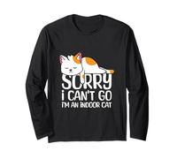 Sono Un Gatto Indoor Mi Dispiace Non Posso Andare Umorismo introverso Maglia a Manica