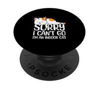 Sono un gatto indoor Mi dispiace non posso andare umorismo introverso PopSockets PopGrip Adesivo