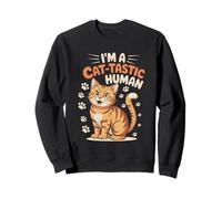 Sono un gatto Tastic Human Gat Lover Feline Pet Meow Love Cats Felpa