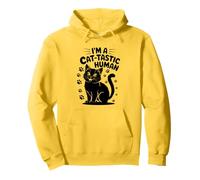 Sono un gatto Tastic Human Gat Lover Feline Pet Meow Love Cats Felpa con Cappuccio