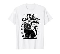 Sono un gatto Tastic Human Gat Lover Feline Pet Meow Love Cats Maglietta