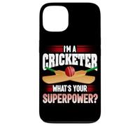 Sono un giocatore di cricket Qual è il tuo superpotere Cricket Bowler Sport Custodia per iPhone 13