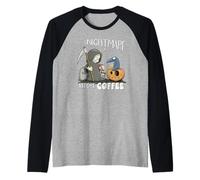 Sono Un Incubo Prima del caffè! Nightmare Before Coffee! Maglia con Maniche Raglan