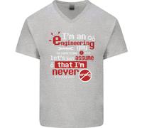 Sono Un Ingegnere Che Non Sbaglia Mai Maglietta In Cotone A V Collo Per Uomo