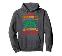Sono Un Ingegnere E Non Un Mago Ingegneria Felpa con Cappuccio, Unisex per Adulti, Grigio Scuro, S