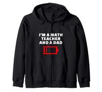 Sono Un Insegnante di Matematica e Un papà Stanco Padre matematico Scherzo Felpa con Cappuccio