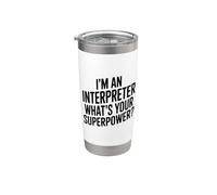 Sono un interprete Qual è il tuo superpotere Bicchiere termico in acciaio inox doppia parete