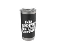 Sono un interprete Qual è il tuo superpotere Bicchiere termico in acciaio inox doppia parete