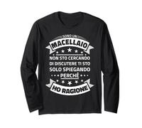 Sono un macellaio I Funny Butcher Said Maglia a Manica