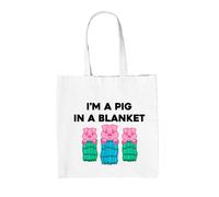 Sono Un Maiale In Una Coperta - Borsa In Tela - Divertente Natale Cena