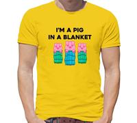 Sono Un Maiale In Una Coperta - Maglietta Da Uomo - Divertente Natale Cena