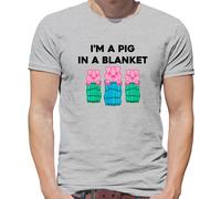 Sono Un Maiale In Una Coperta - Maglietta Da Uomo - Divertente Natale Cena