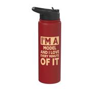Sono un modello e amo ogni minuto di esso modello divertente Stainless Steel Insulated Water Bottle