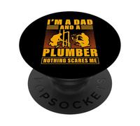 Sono un papà e un idraulico, niente mi spaventa PopSockets PopGrip Adesivo